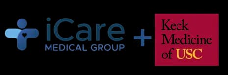 iCare Medical Group and Keck School of Medicine of USC partnership logo