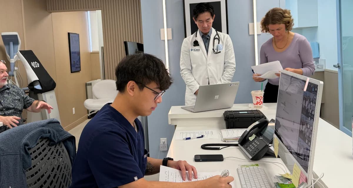 Doctor checking patient vitals